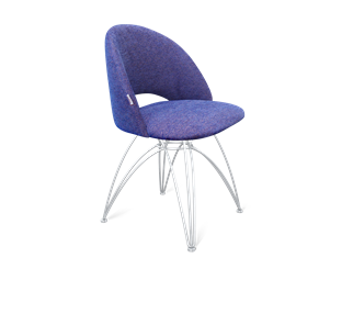 Обеденный стул SHT-ST34 / SHT-S112 (синий мираж/хром лак) в Вологде