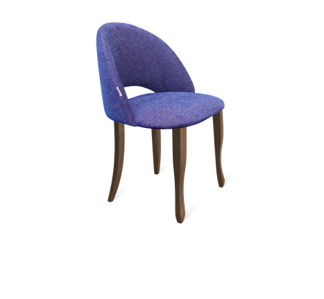 Обеденный стул SHT-ST34 / SHT-S122 (синий мираж/темный орех/черный муар) в Вологде - изображение
