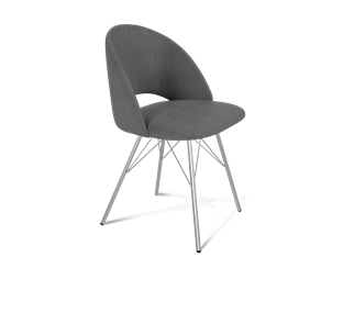 Обеденный стул SHT-ST34 / SHT-S37 (платиново-серый/хром лак) в Вологде - предосмотр