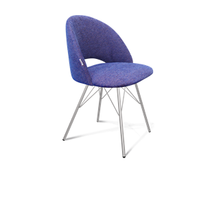 Обеденный стул SHT-ST34 / SHT-S37 (синий мираж/хром лак) в Вологде