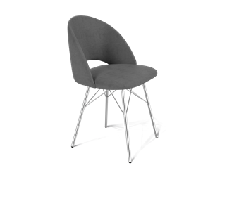 Обеденный стул SHT-ST34 / SHT-S64 (платиново-серый/хром лак) в Вологде - предосмотр