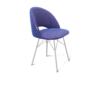 Обеденный стул SHT-ST34 / SHT-S64 (синий мираж/хром лак) в Вологде