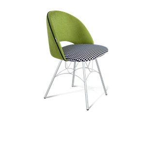 Обеденный стул SHT-ST34-3 / SHT-S100 (оливковый/гусиная лапка/хром лак) в Вологде