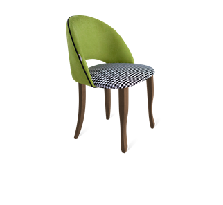 Обеденный стул SHT-ST34-3 / SHT-S122 (оливковый/гусиная лапка/темный орех/черный муар) в Вологде - предосмотр