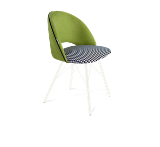 Обеденный стул SHT-ST34-3 / SHT-S37 (оливковый/гусиная лапка/белый муар) в Вологде