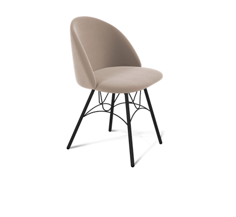 Обеденный стул SHT-ST35 / SHT-S100 (латте/черный муар) в Вологде - изображение