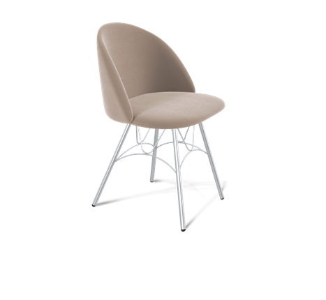 Обеденный стул SHT-ST35 / SHT-S100 (латте/хром лак) в Вологде - изображение