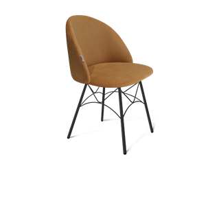 Обеденный стул SHT-ST35 / SHT-S107 (горчичный/черный муар) в Вологде