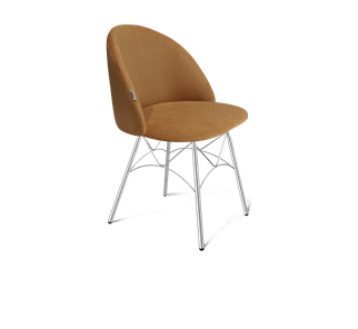 Обеденный стул SHT-ST35 / SHT-S107 (горчичный/хром лак) в Вологде - предосмотр