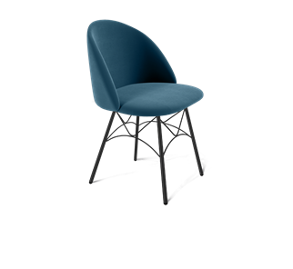 Обеденный стул SHT-ST35 / SHT-S107 (тихий океан/черный муар) в Вологде - предосмотр