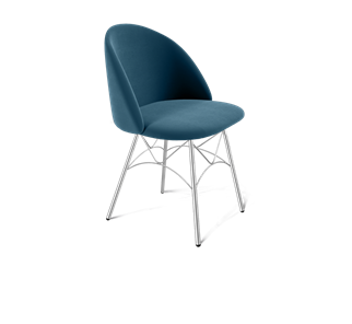 Обеденный стул SHT-ST35 / SHT-S107 (тихий океан/хром лак) в Вологде