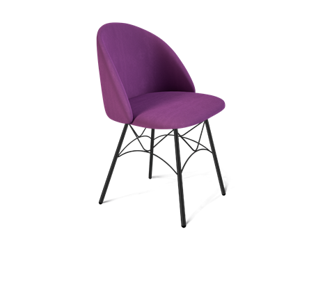 Обеденный стул SHT-ST35 / SHT-S107 (ягодное варенье/черный муар) в Вологде - изображение