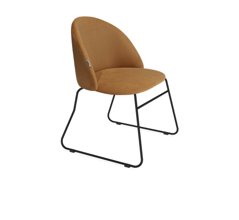 Обеденный стул SHT-ST35 / SHT-S167 (горчичный/черный муар) в Вологде - изображение