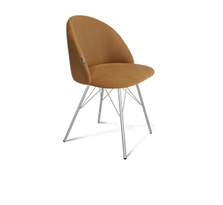 Обеденный стул SHT-ST35 / SHT-S37 (горчичный/хром лак) в Вологде