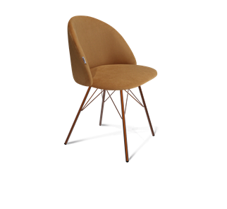 Обеденный стул SHT-ST35 / SHT-S37 (горчичный/медный металлик) в Вологде - предосмотр