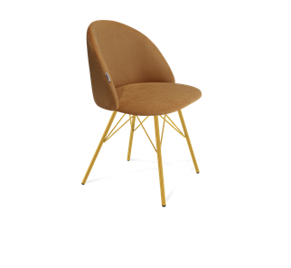 Обеденный стул SHT-ST35 / SHT-S37 (горчичный/золото) в Вологде