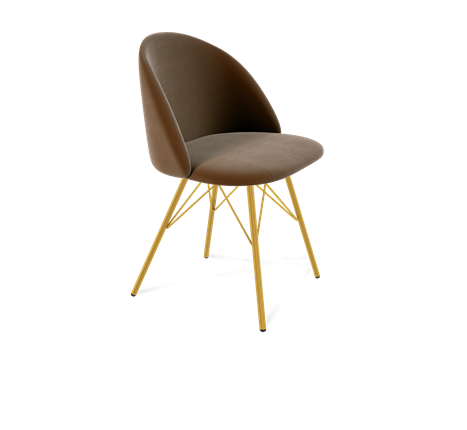 Обеденный стул SHT-ST35 / SHT-S37 (кофейный ликер/золото) в Вологде - изображение