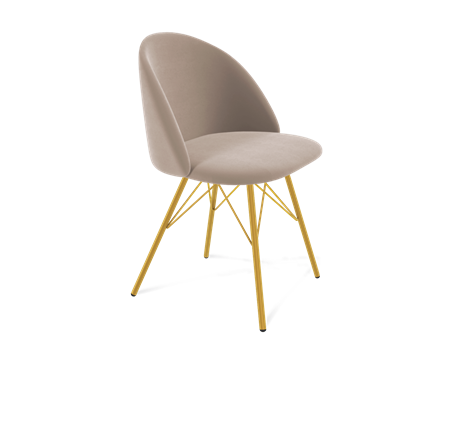 Обеденный стул SHT-ST35 / SHT-S37 (латте/золото) в Вологде - изображение