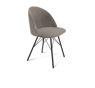 Обеденный стул SHT-ST35 / SHT-S37 (тростниковый сахар/черный муар) в Вологде - предосмотр
