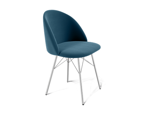 Обеденный стул SHT-ST35 / SHT-S64 (тихий океан/хром лак) в Вологде - изображение