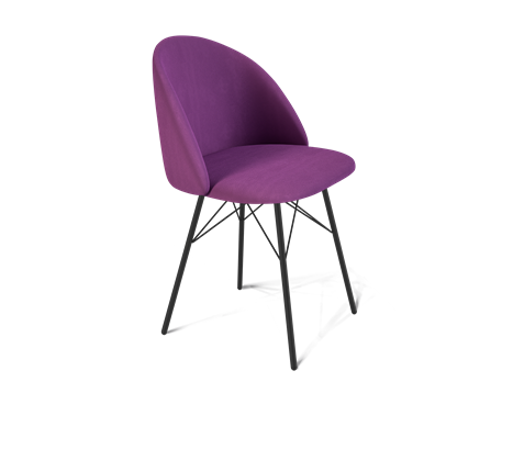 Обеденный стул SHT-ST35 / SHT-S64 (ягодное варенье/черный муар) в Вологде - изображение