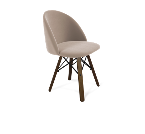 Обеденный стул SHT-ST35 / SHT-S70 (латте/темный орех/черный муар) в Вологде - изображение