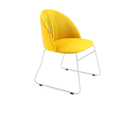 Обеденный стул SHT-ST35-1 / SHT-S167 (имперский жёлтый/хром лак) в Вологде - изображение