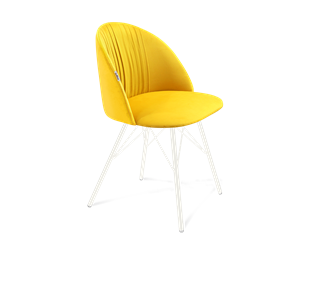 Обеденный стул SHT-ST35-1 / SHT-S37 (имперский жёлтый/белый муар) в Вологде