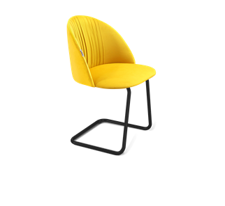 Обеденный стул SHT-ST35-1 / SHT-S45-1 (имперский жёлтый/черный муар) в Вологде