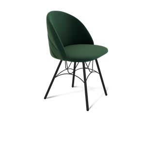 Обеденный стул SHT-ST35-2 / SHT-S100 (лиственно-зеленый/черный муар) в Вологде