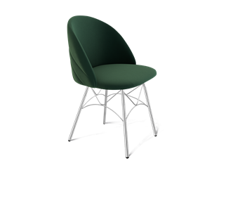 Обеденный стул SHT-ST35-2 / SHT-S107 (лиственно-зеленый/хром лак) в Вологде