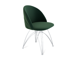 Обеденный стул SHT-ST35-2 / SHT-S112 (лиственно-зеленый/хром лак) в Вологде