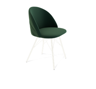 Обеденный стул SHT-ST35-2 / SHT-S37 (лиственно-зеленый/белый муар) в Вологде