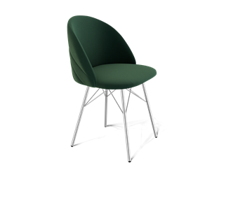 Обеденный стул SHT-ST35-2 / SHT-S64 (лиственно-зеленый/хром лак) в Вологде