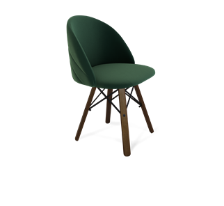 Обеденный стул SHT-ST35-2 / SHT-S70 (лиственно-зеленый/темный орех/черный муар) в Вологде