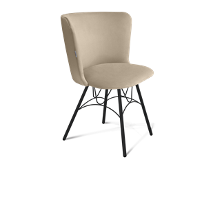 Обеденный стул SHT-ST36 / SHT-S100 (ванильный крем/черный муар) в Вологде