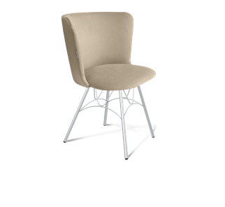 Обеденный стул SHT-ST36 / SHT-S100 (ванильный крем/хром лак) в Вологде - предосмотр