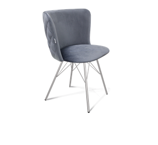 Обеденный стул SHT-ST36-3 / SHT-S37 (нейтральный серый/хром лак) в Вологде