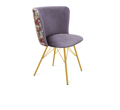 Обеденный стул SHT-ST36-4 / SHT-S37 (сумеречная орхидея/золото) в Вологде - изображение