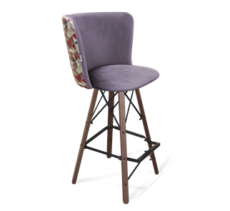 Барный стул SHT-ST36-4 / SHT-S80 (сумеречная орхидея/темный орех/черный) в Вологде