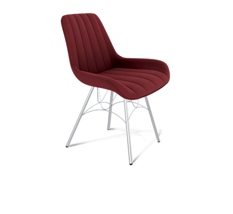 Обеденный стул SHT-ST37 / SHT-S100 (рубиновое вино/хром лак) в Вологде - изображение