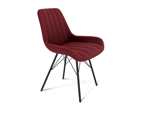 Обеденный стул SHT-ST37 / SHT-S37 (рубиновое вино/черный муар) в Вологде - изображение