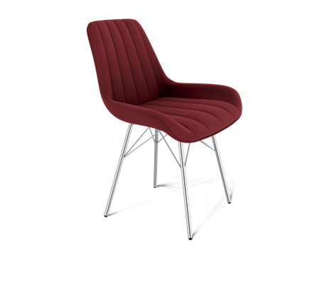 Обеденный стул SHT-ST37 / SHT-S64 (рубиновое вино/хром лак) в Вологде - изображение