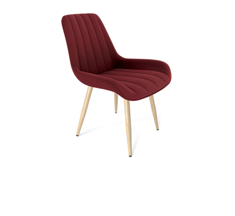 Обеденный стул SHT-ST37 / SHT-S95-W (рубиновое вино/прозрачный лак/черный муар) в Вологде - изображение