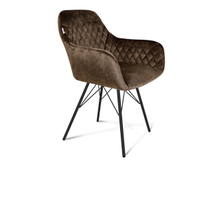 Обеденный стул SHT-ST38 / SHT-S37 (кофейный трюфель/черный муар) в Вологде - предосмотр