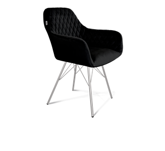 Обеденный стул SHT-ST38 / SHT-S37 (ночное затмение/хром лак) в Вологде - предосмотр