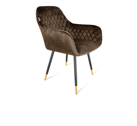 Обеденный стул SHT-ST38 / SHT-S95-1 (кофейный трюфель/черный муар/золото) в Вологде - изображение