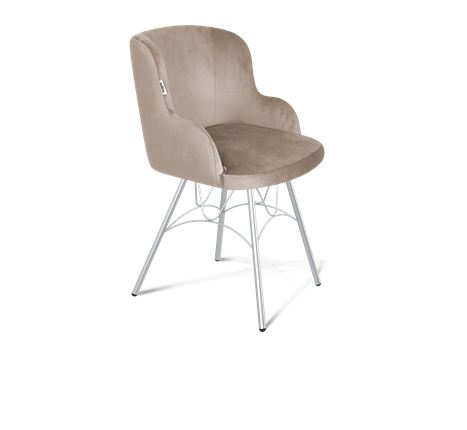 Обеденный стул SHT-ST39 / SHT-S100 (латте/хром лак) в Вологде - изображение