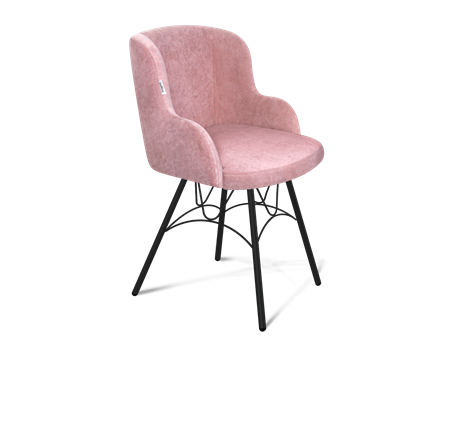 Обеденный стул SHT-ST39 / SHT-S100 (пыльная роза/черный муар) в Вологде - изображение