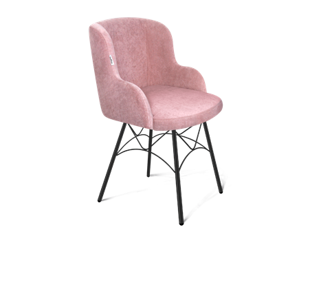 Обеденный стул SHT-ST39 / SHT-S107 (пыльная роза/черный муар) в Вологде - изображение